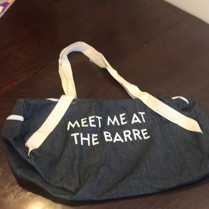 Denim gym bag